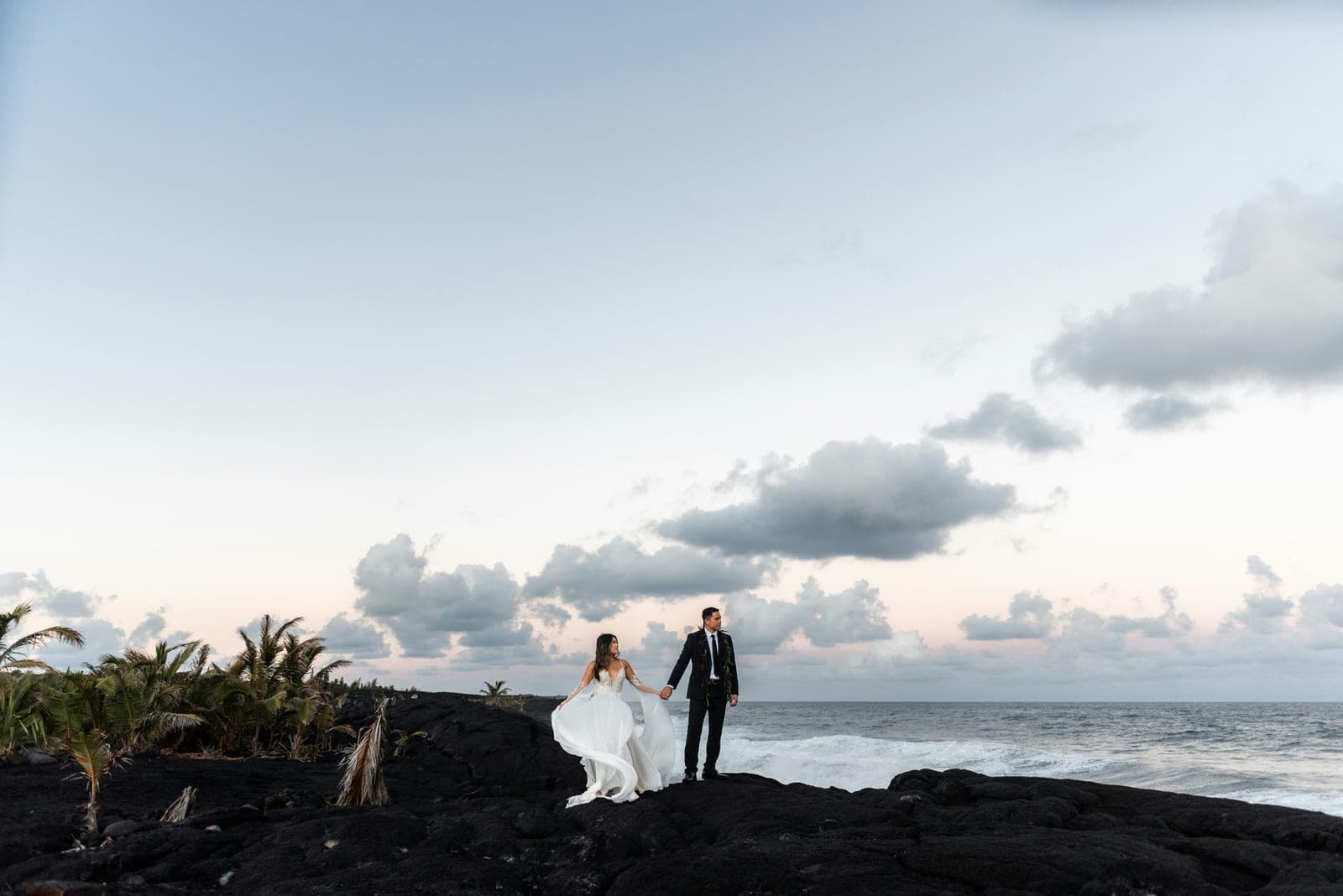 A wedding reception photographed in the evening