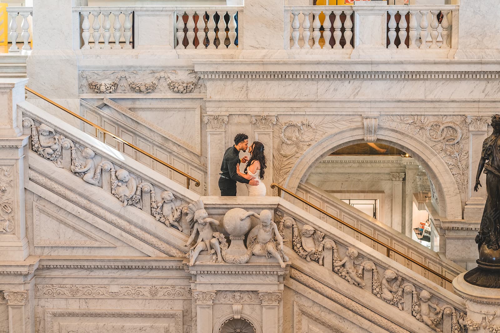 Library of Congress - engagement session location in Washington, D.C.
